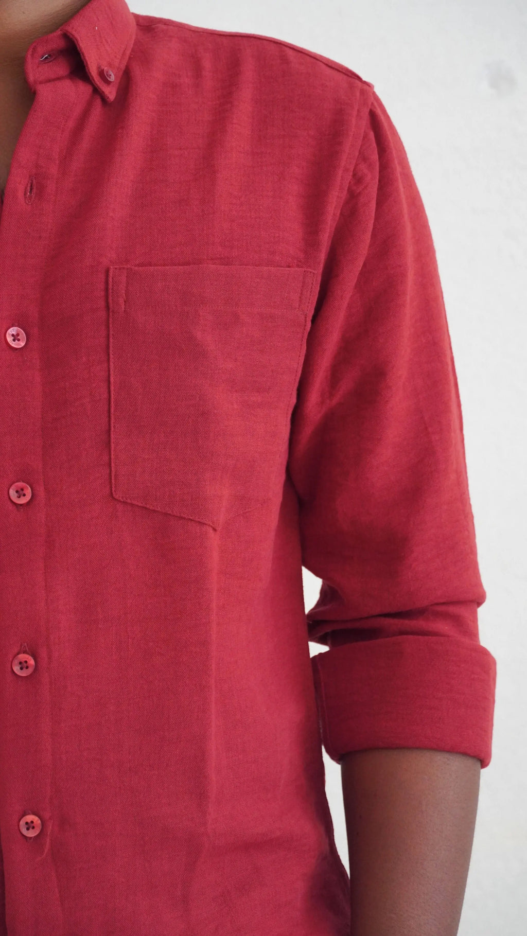 Ruby Red Linen Shirt for Men | MYKY - MYKY