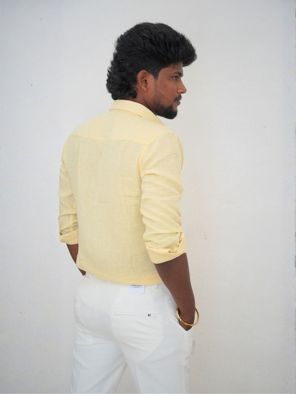 Yellow Linen Shirt for Men | MYKY - MYKY