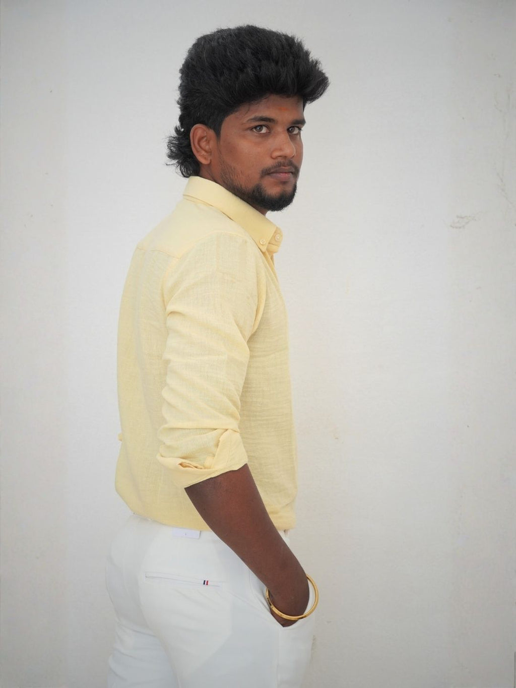 Yellow Linen Shirt for Men | MYKY - MYKY