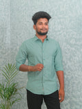 MYKY Men's Premium Melange Mint Green White Shirt | Wrinkle Free | Regular Fit