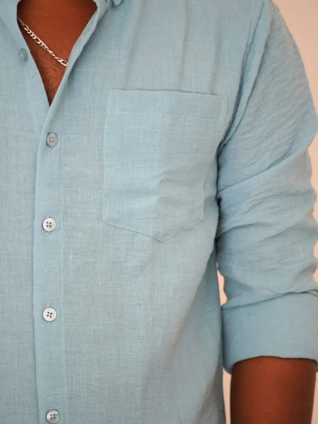 Sage Green Linen Shirt for Men | MYKY - MYKY